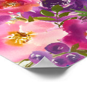 Watercolor Shema Israel Hebräisches jüdisches Gebe Poster (Ecke)