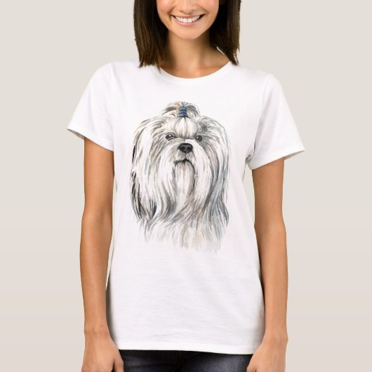 Watercolor Shih Tzu T-Shirt (Vorderseite)