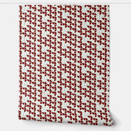 Watercolor SHRIMP Muster Rotes weißes Kinderzimmer Tapete