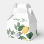 Watercolor Sicilian Lemons Wedding Vielen Dank Geschenkschachtel (Rückseite)