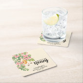 Watercolor Sie fand ihre Honig-Junggesellinnenabsc Rechteckiger Pappuntersetzer (Vor Ort)