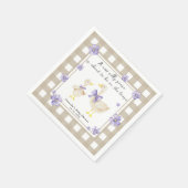 Watercolor Silly Goose Baby Shower  Serviette (Ecke)