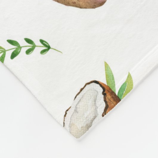 Watercolor Silly Monkeys Fleecedecke (Ecke)