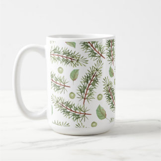 Watercolor Simple Green Leaf Weihnachtsfeiertag Wr Kaffeetasse