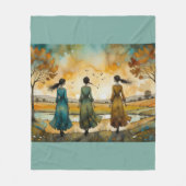 watercolor sisters fleecedecke (Vorderseite)