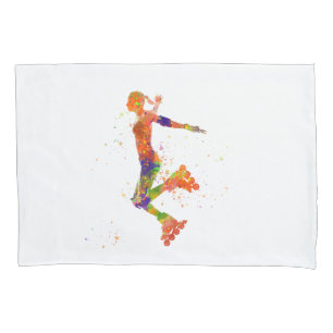 Watercolor skater kissenbezug