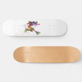 watercolor skater skateboard (Horizontal)