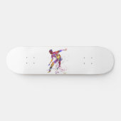 watercolor skater skateboard (Horizontal)
