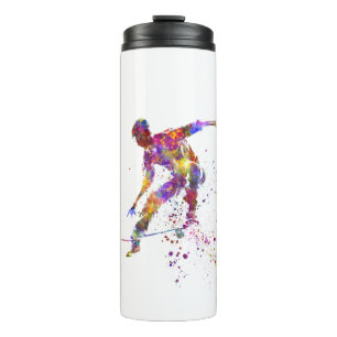 watercolor skater thermosbecher