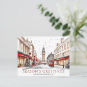 Watercolor Sketch Big Ben London Weihnachten (Stehend Vorderseite)