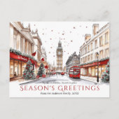 Watercolor Sketch Big Ben London Weihnachten (Vorderseite)