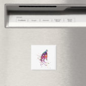 watercolor skier magnet (In Situ (Geschirrspüler))