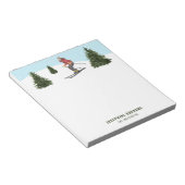 Watercolor Skier Woman In Winter Ski Instructor Notizblock (angewinkelt)