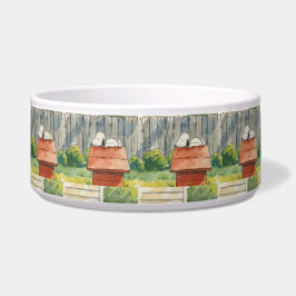 Watercolor Sleeping Dog on Red Doghouse Art Napf