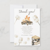 Watercolor S'more Baby Dusche Danke (Vorderseite)