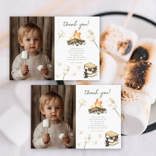 Watercolor S'more Fun Geburtstag Danke