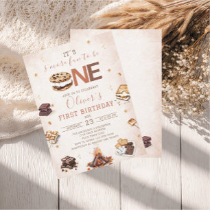 Watercolor S'more zur Liebe Herbst-Geburtstagsfeie Einladung