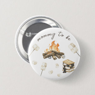 Watercolor S'mores-Baby-Party - werdende Mutter  Button