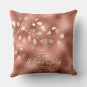 Watercolor Snowdrops Wedding Copper ID726 Kissen (Rückseite)