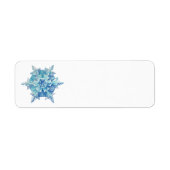 Watercolor Snowflake Address Label (Vorne)