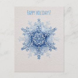 Watercolor snowflake Christmas Feiertagspostkarte