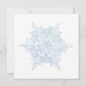 Watercolor Snowflake Flat Christmas Card (Rückseite)