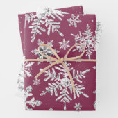 Watercolor Snowflake Wrapping Paper Sheets Geschenkpapier Set (Beispiel)