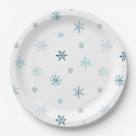 Watercolor Snowflakes Christmas Plate Pappteller