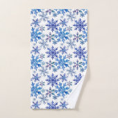Watercolor Snowflakes Pattern Badhandtuch Set (Handtuch)