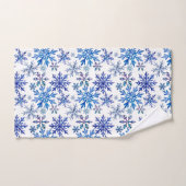 Watercolor Snowflakes Pattern Badhandtuch Set (Handtuch)