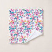 Watercolor Snowflakes Pattern Badhandtuch Set (Waschlappen)