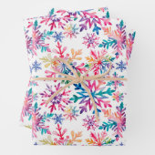 Watercolor Snowflakes Pattern Geschenkpapier Set (Beispiel)