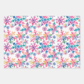 Watercolor Snowflakes Pattern Geschenkpapier Set (Vorderseite)