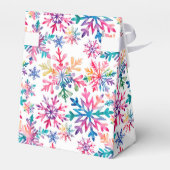 Watercolor Snowflakes Pattern Geschenkschachtel (Rückseite)