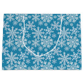 Watercolor Snowflakes Pattern Große Geschenktüte (Vorderseite)