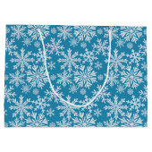 Watercolor Snowflakes Pattern Große Geschenktüte (Rückseite)