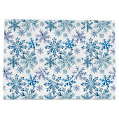 Watercolor Snowflakes Pattern Große Geschenktüte (Rückseite)