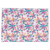 Watercolor Snowflakes Pattern Große Geschenktüte (Rückseite)