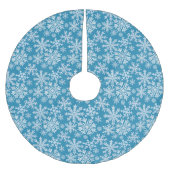 Watercolor Snowflakes Pattern Polyester Weihnachtsbaumdecke (Vorderseite)