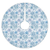 Watercolor Snowflakes Pattern Polyester Weihnachtsbaumdecke (Vorderseite)