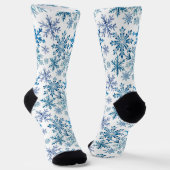 Watercolor Snowflakes Pattern Socken (Gewinkelt)