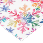 Watercolor Snowflakes Pattern Tischdecke (Schrägansicht)