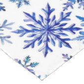 Watercolor Snowflakes Pattern Tischdecke (Schrägansicht)