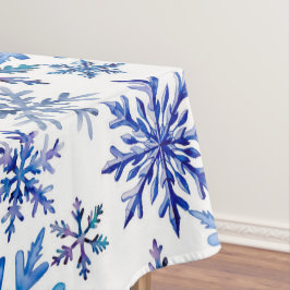 Watercolor Snowflakes Pattern Tischdecke