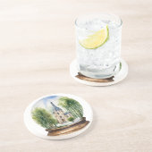 Watercolor Snowglobe Cathedral Getränkeuntersetzer (Seite)