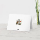 Watercolor Snowman Christmas Card – Lantern & Card Karte (Rückseite)