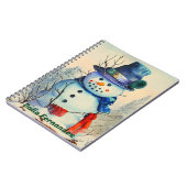 Watercolor Snowman Custom Notebook Notizblock (Linke Seite)