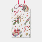 Watercolor Snowman Happy Holidays Weihnachten Geschenkanhänger (Rückseite)