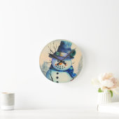 Watercolor Snowman Wall Uhr (Zuhause)