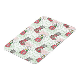 Watercolor Snowman Weihnachtsfeiertag Magnet